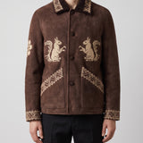 Baziszt Squi embroidered shearling coat