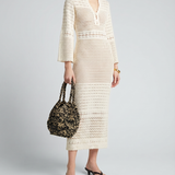 Eres Madone Open-knit cotton-blend maxi dress