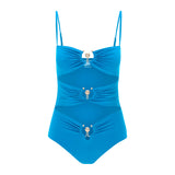 Pierced orbit one-piece swimsuit