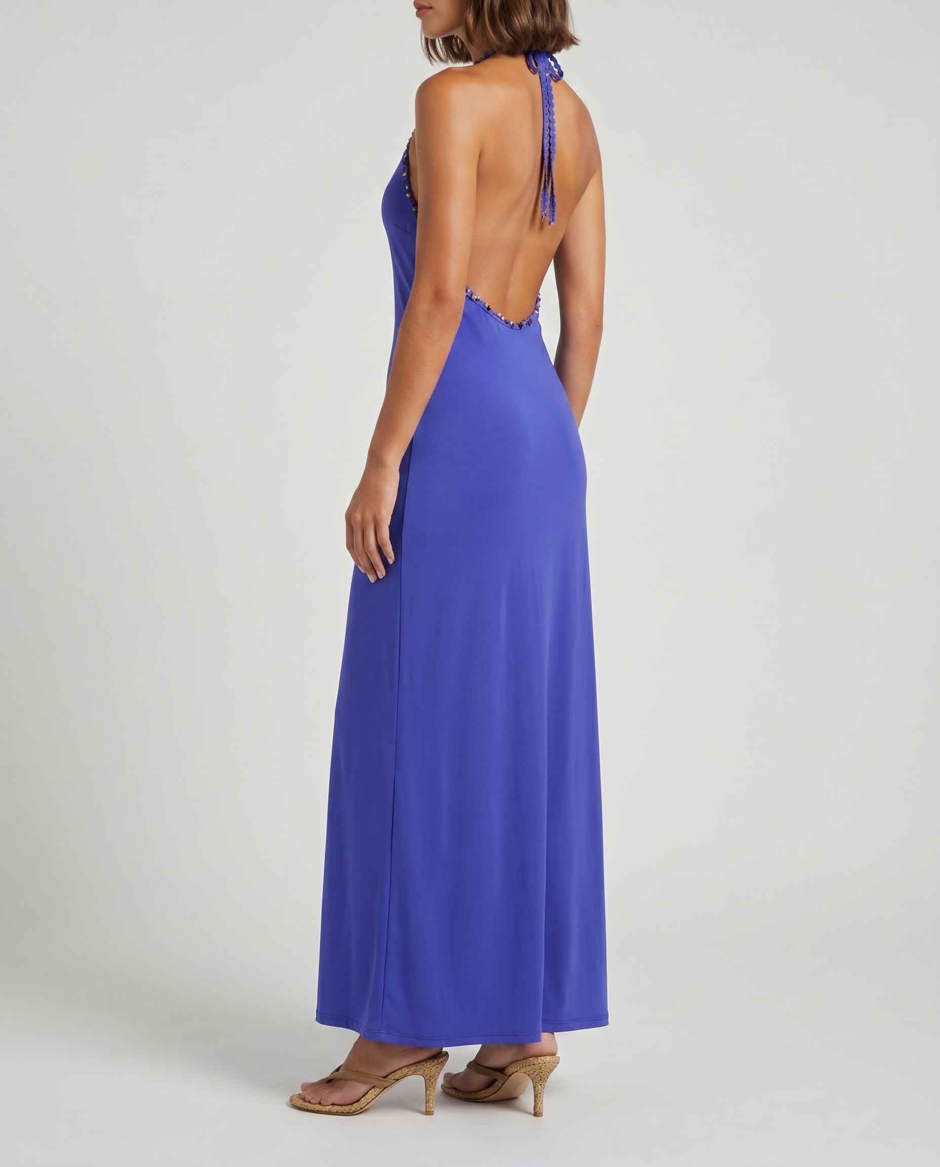 Christopher Esber Embellished halterneck maxi dress Luisa World Christopher Esber Embellished halterneck maxi dress Luisa World