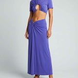 Christopher Esber Ruched Orbit split maxi skirt