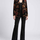 Etro Printed double-breasted velvet blazer