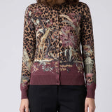 Etro Leopard-print floral cardigan