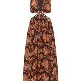 Zimmermann Aster cutout floral cotton midi dress