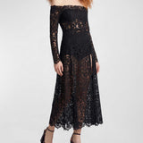 Fendi Macramé lace midi dress