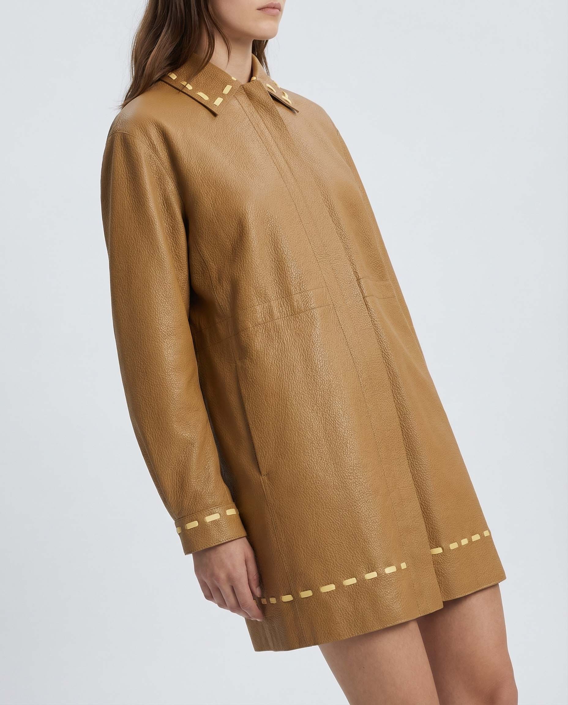 Fendi Leather overcoat – Luisa World