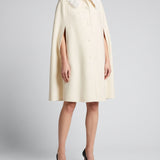 Fendi Fox-trimmed double-sided wool cape