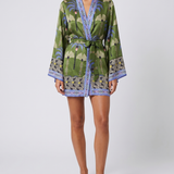 Anjuna Carlotta palm-print belted kimono