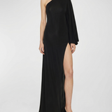Gucci Viscose jersey asymmetrical long dress