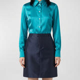 Gucci Fine silk faille midi skirt