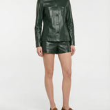 Gucci Shiny leather jacket