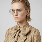 Gucci Aviator-style silver-tone sunglasses