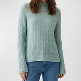 Guest in Residence Cable mock-neck top