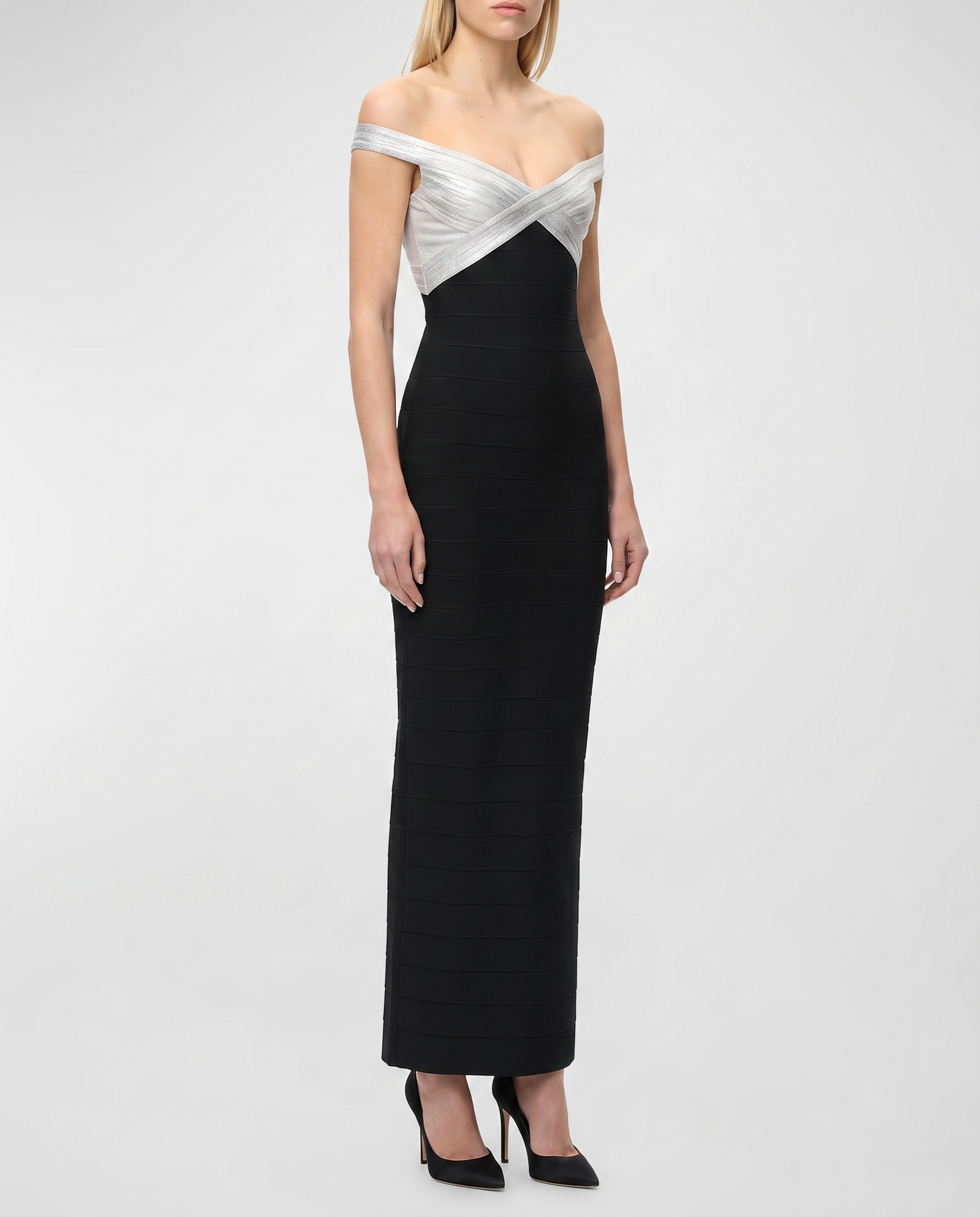 Hervé Léger Metallic Bonnie gown – Luisa World