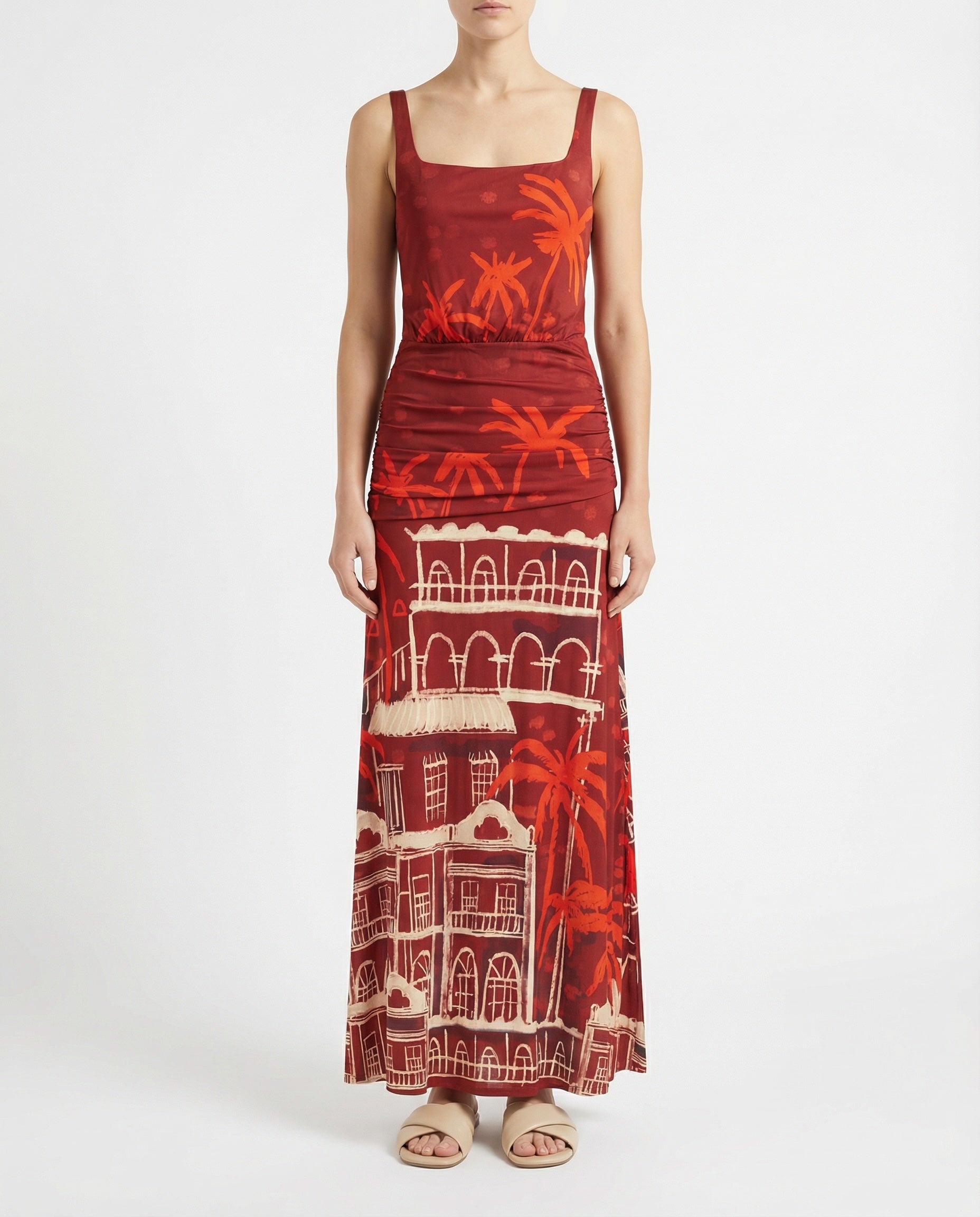 Johanna Ortiz Plant of joy draped printed satin-jersey maxi dress Luisa World Johanna Ortiz Plant of joy draped printed satin-jersey maxi dress Luisa World