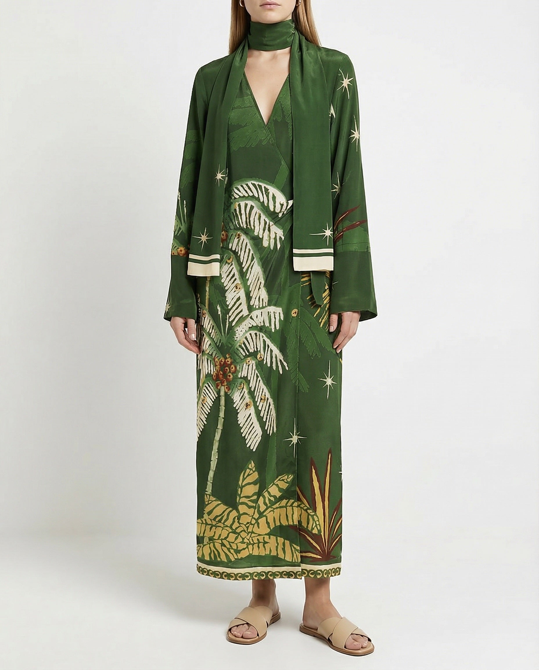 johanna ortiz green dress Johanna Ortiz Green Empowerment Movement Ankle Skirt Dress
