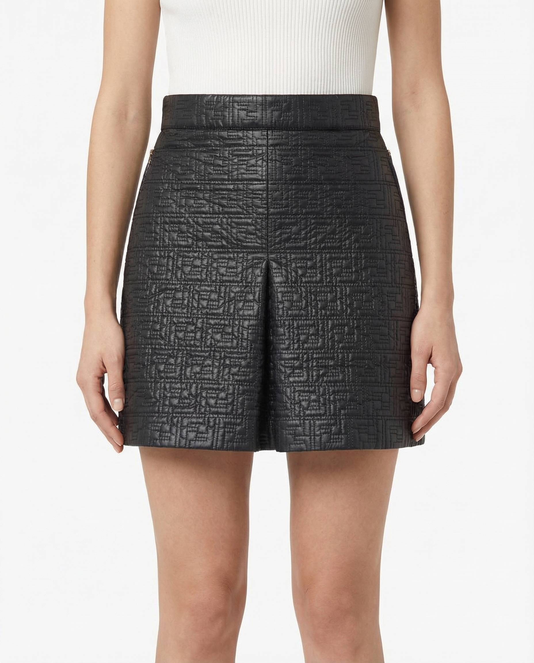 Fendi Quilted logo-pattern mini skirt – Luisa World Fendi Quilted logo-pattern mini skirt – Luisa World