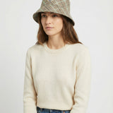 Checked bucket hat