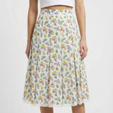 Dolce & Gabbana Floral-print cotton-poplin midi skirt