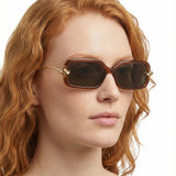 Knot rectangular sunglasses