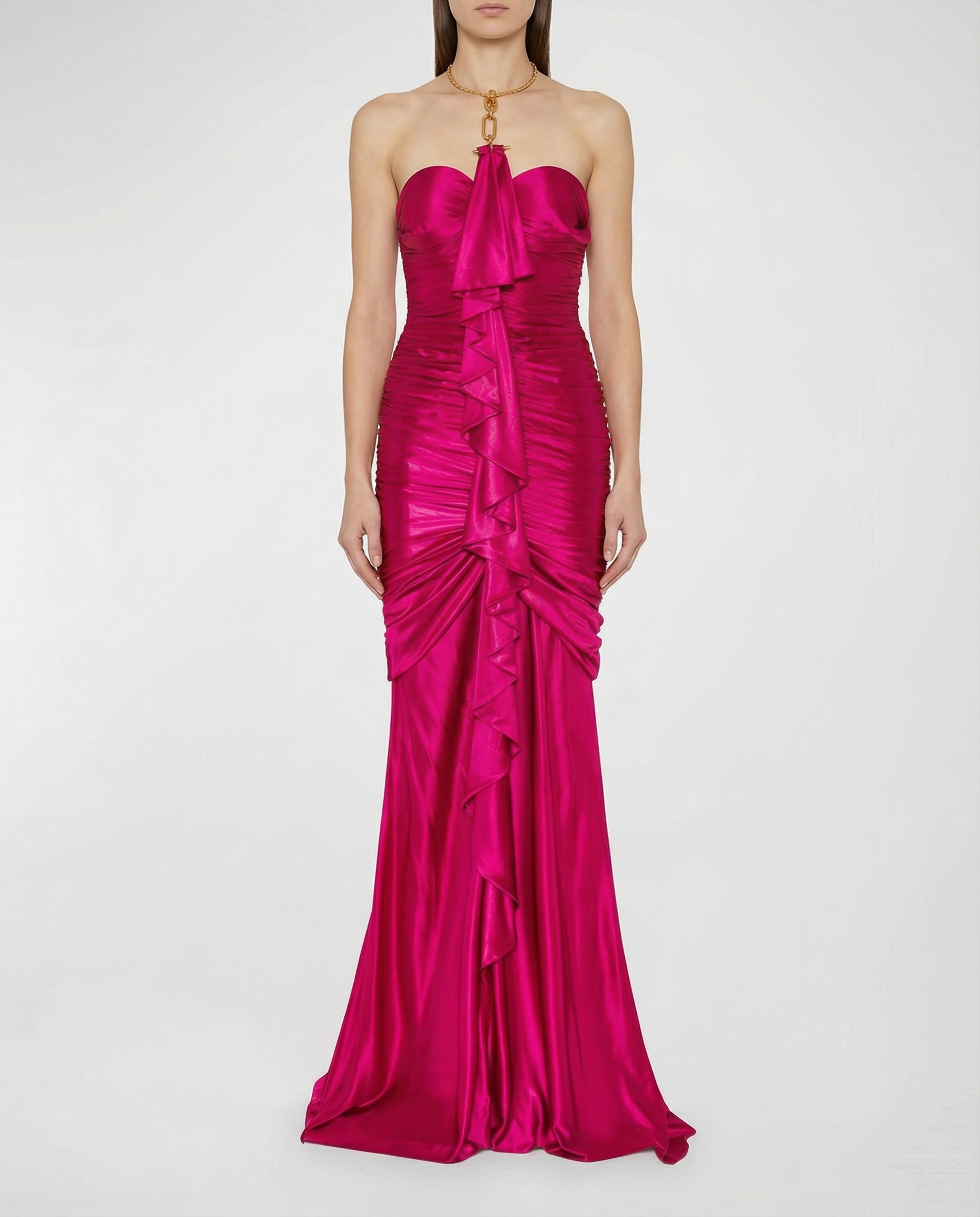 Balmain Draped bustier long dress – Luisa World Balmain Draped bustier long dress – Luisa World