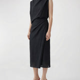 Jacquemus Drap asymmetric midi dress