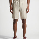 Elasticated linen shorts