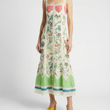 Floral cotton midi dress