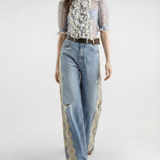 Small rose print chiffon shirt