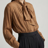Saint Laurent Lavallière taffeta shirt