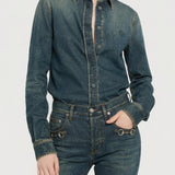 Gucci Denim shirt with embroidery