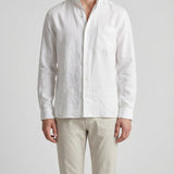 Zegna Stand-collar linen shirt