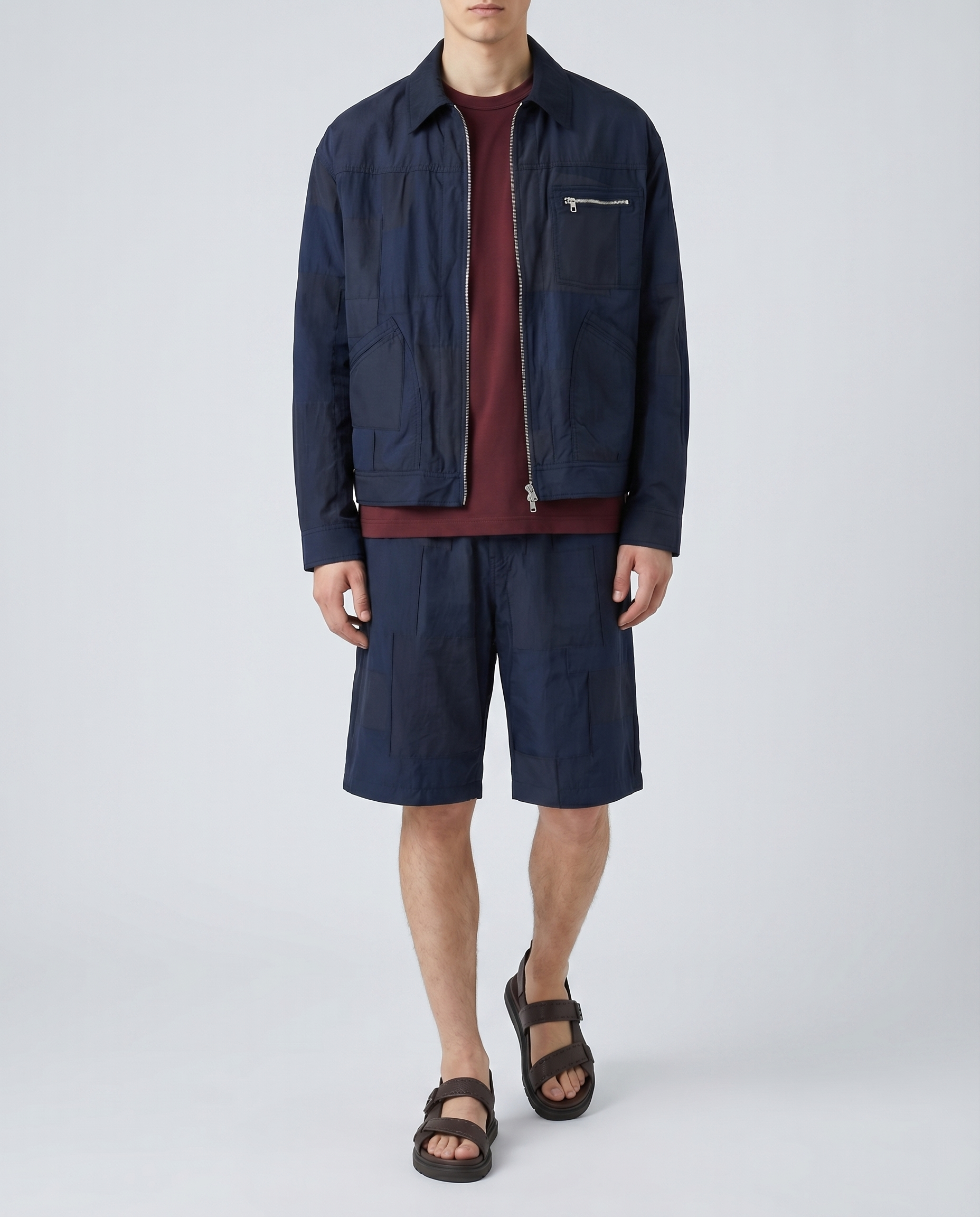 Comme des Garçons Homme Patchwork zip overshirt – Luisa World
