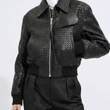 Bottega Veneta Intrecciato leather jacket