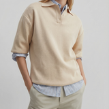 The Frankie Shop Nola knit polo top