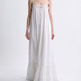 Saint Laurent Embroidered cotton poplin dress