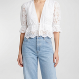 Frame The solstice eyelet blouse