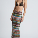 Missoni Zigzag lamé viscose pareo skirt