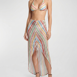 Missoni Micro zigzag ruched long skirt