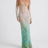 Missoni Long lamé cover-up dress