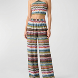 Missoni Chevron halterneck cropped top