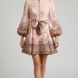 Zimmermann Floral print puff sleeve mini dress