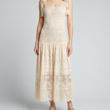 Zimmermann Indra belted cotton lace midi dress
