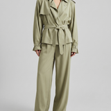 The Frankie Shop Elva fluid short trench coat