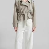 The Frankie Shop Stan cropped trench coat