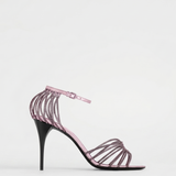 Saint Laurent Babylone metallic leather sandals