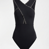 Kiohne Coral hand embroidered one-piece swimsuit