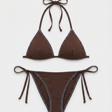 Kiohne Ocean Zoe hand embroidered bikini set