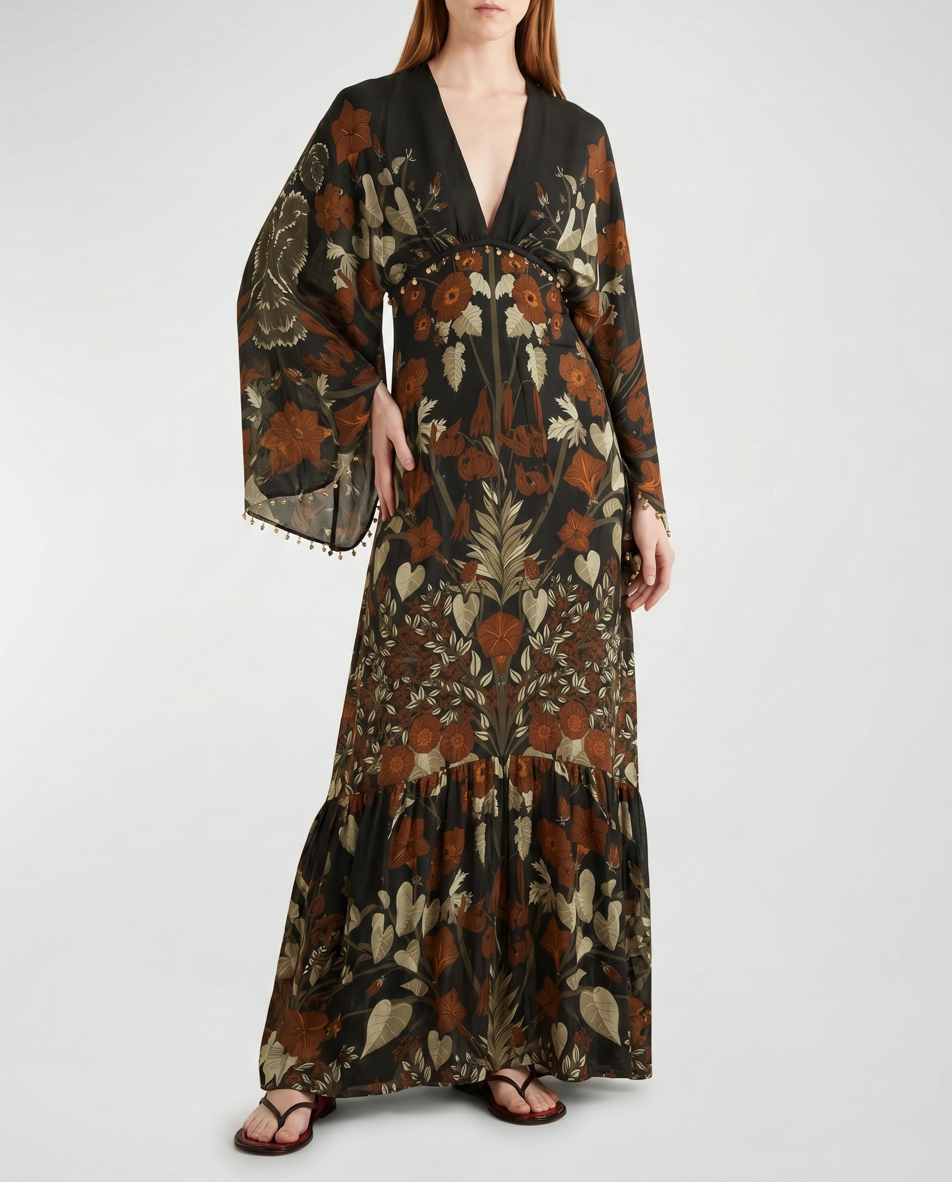 Johanna Ortiz Wildflower rites silk georgette maxi dress – Luisa World