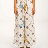 Ergon Klouvas pelican print trousers